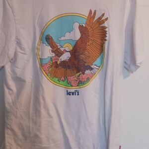 Levi's White T-Shirt with Eagle Graphic